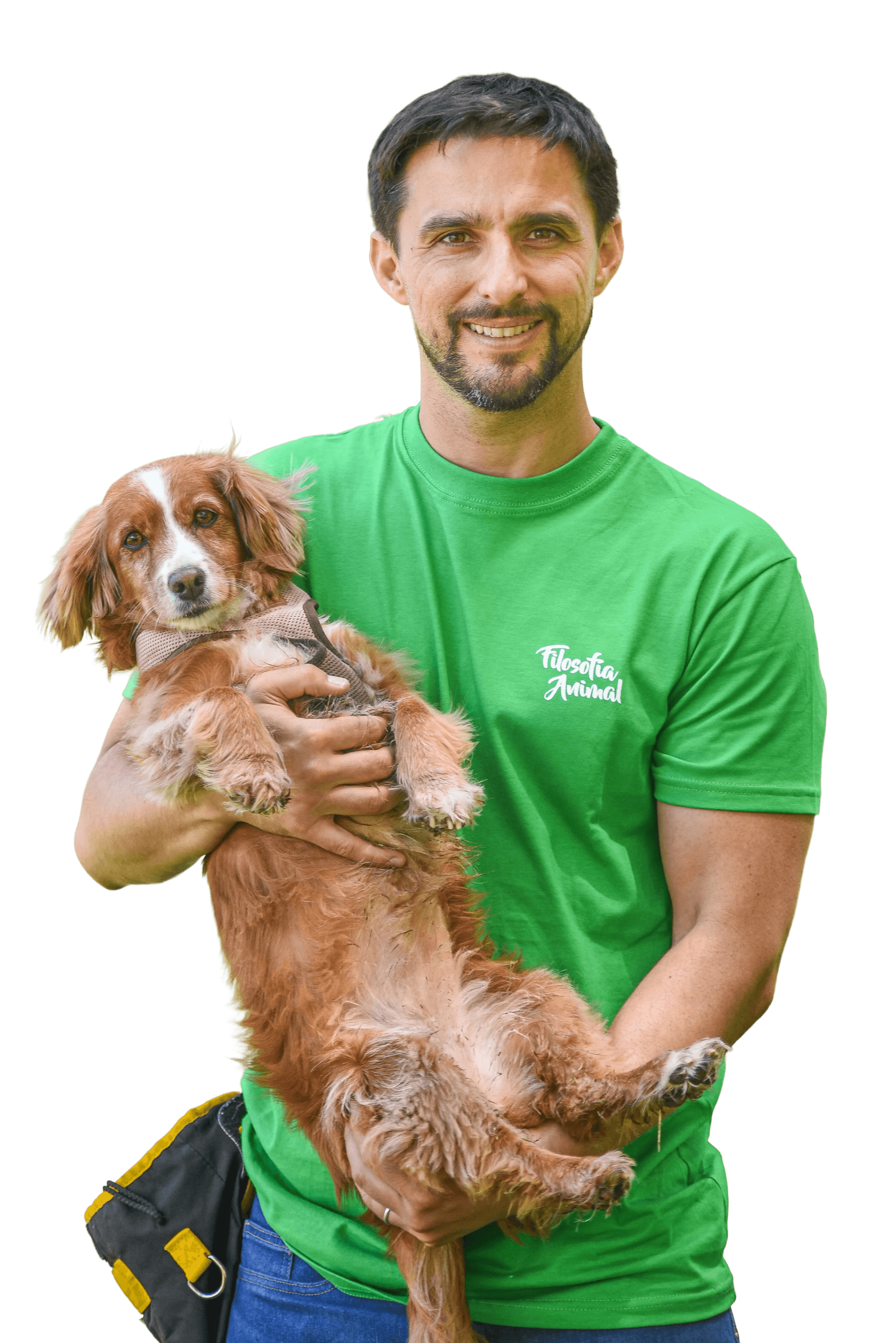 Instructor de Filosofía Animal con perro